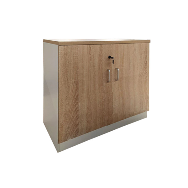 ARMOIRE BASSE PORTE BATTANTE DARK NEW OAK/WHITE