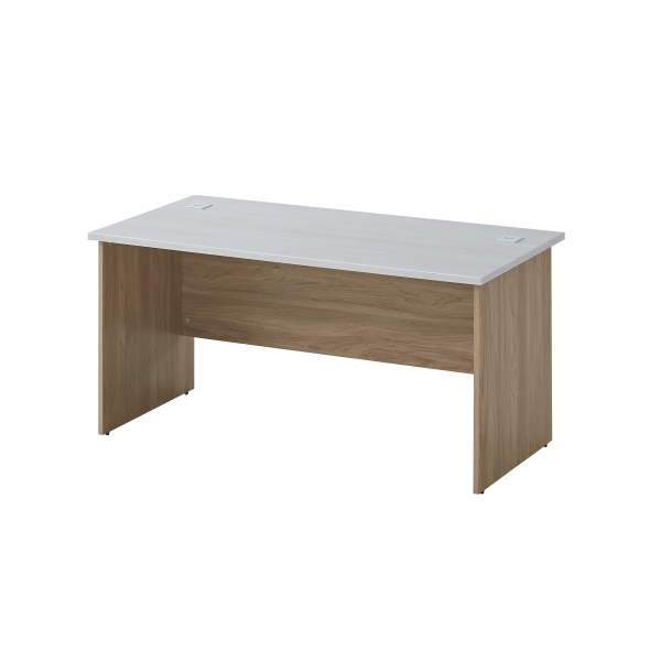 BUREAU STANDARD 1500X700X750 WU3344 + chêne  naturel Blanc