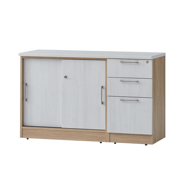 ARMOIRE LATÉRALE 1200X420X750 + NATUREL CHENE BLANC