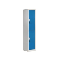 [BPRML-B2D] Classeur d'armoire en acier corps L-B2D en gris / portes en bleu LYD