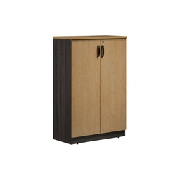 [BCUMHC1245WDEOG] Armoire Moyenne Porte En Bois Chêne D'Angleterre + Solama Gris L800XW420XH1245mm