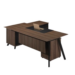 [BXSEL2190] Bureau excécutif avec retour L2230XW1800WH750 Marron